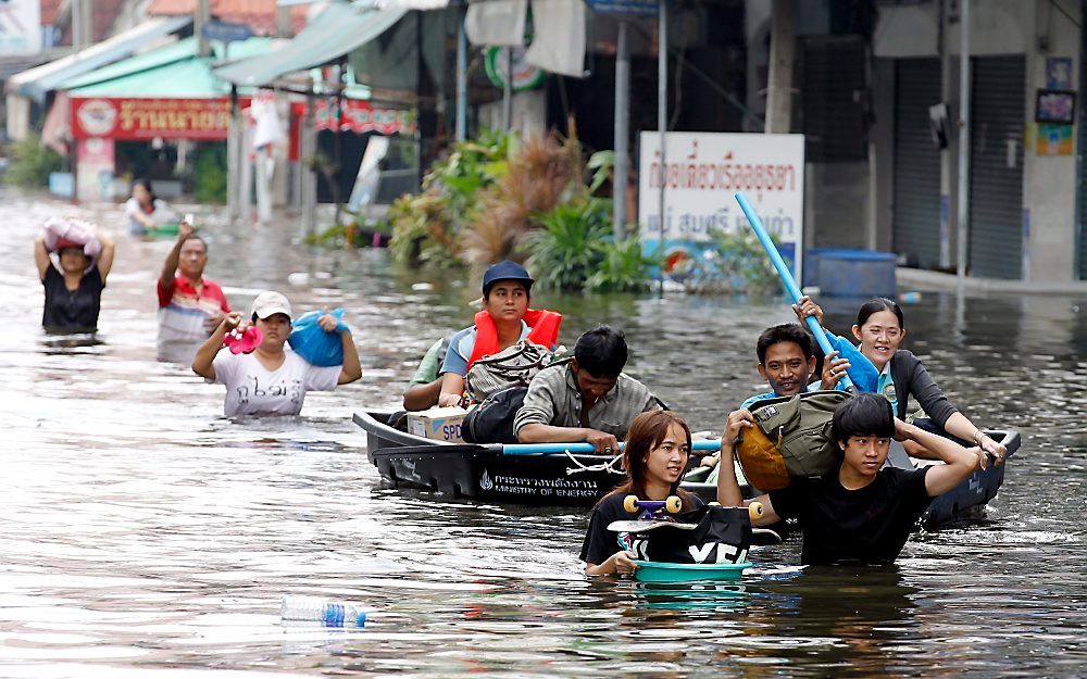 Overstromingen in Thailand. Foto EPA