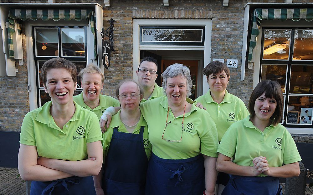 Het team. Vlnr. Marlies, Belinda , Dirk Jan, Ruben, Annelien, Machteld en Rosana. Foto Willem Mieras.