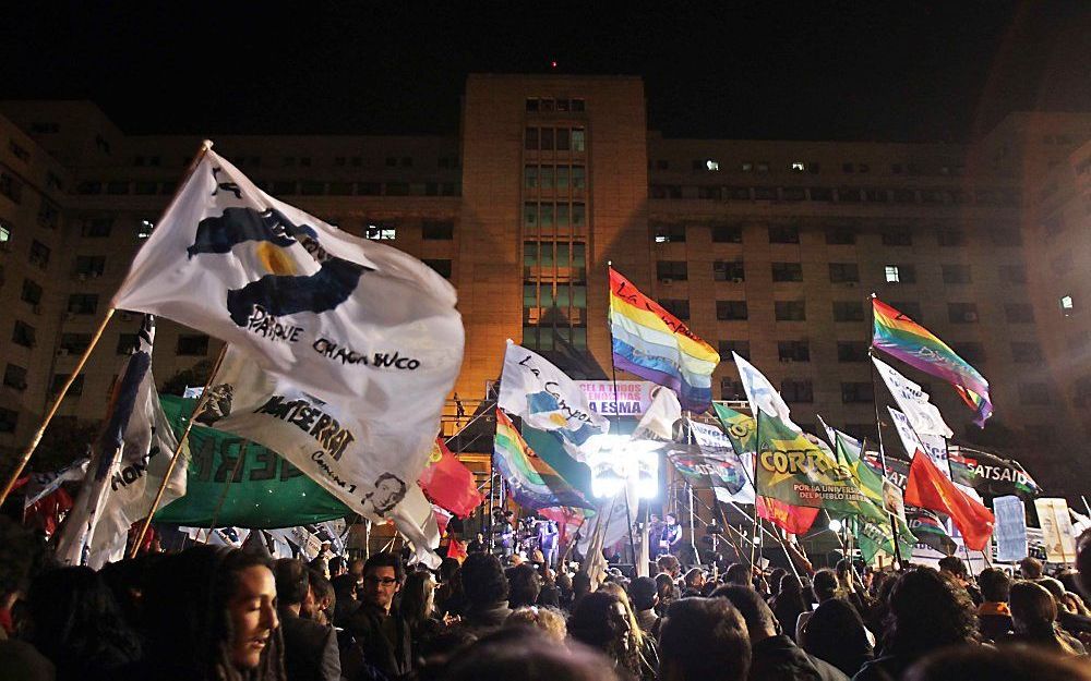 Vreugde in Buenos Aires na het vonnis van de rechtbank. Foto EPA