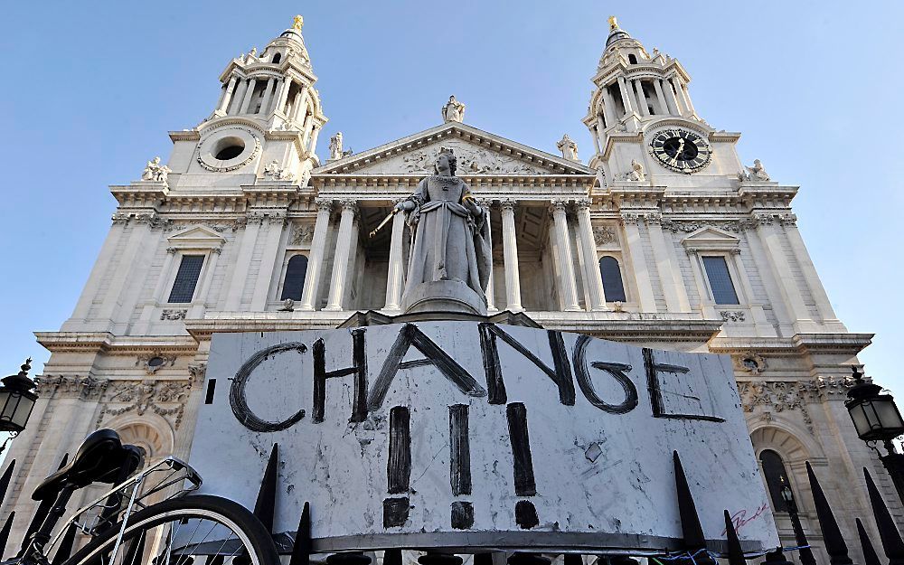 Occupy-beweging bij de St. Paul's. Foto EPA