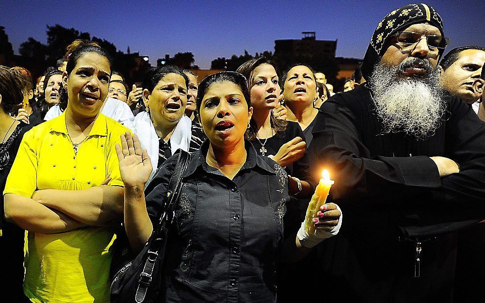 Demonstrerende kopten in Egypte. Foto EPA