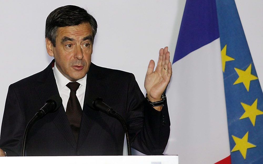 Franse premier Fillon.  Foto EPA