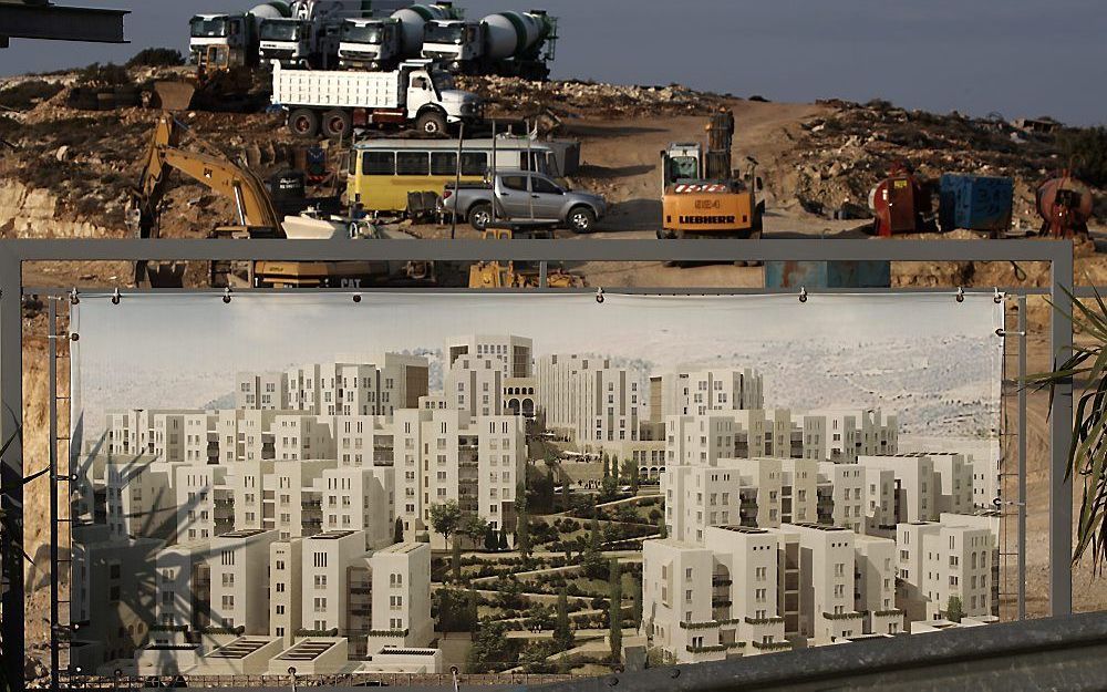 Voorbereidende werkzaamheden voor de eerste Palestijnse stad op de West Bank, Rawabi. Foto EPA