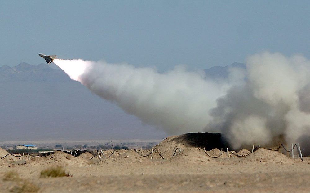 Iran test een raket. Foto EPA