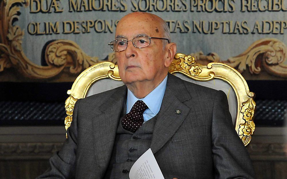 President Giorgio Napolitano van Italië.  Foto EPA