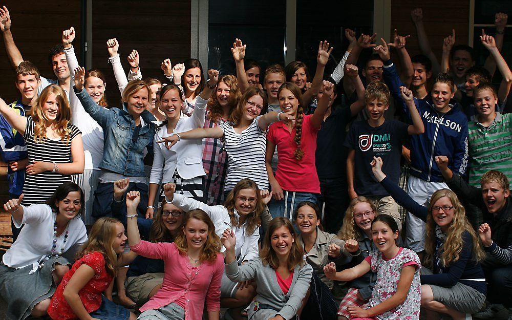 Een groep jongeren die actie voor de MAF voerde. Foto JBGG