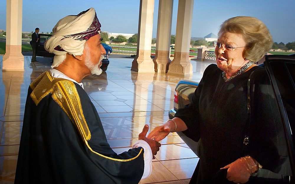 Koningin Beatrix bracht in maart een privébezoek aan de sultan van Oman. Foto ANP