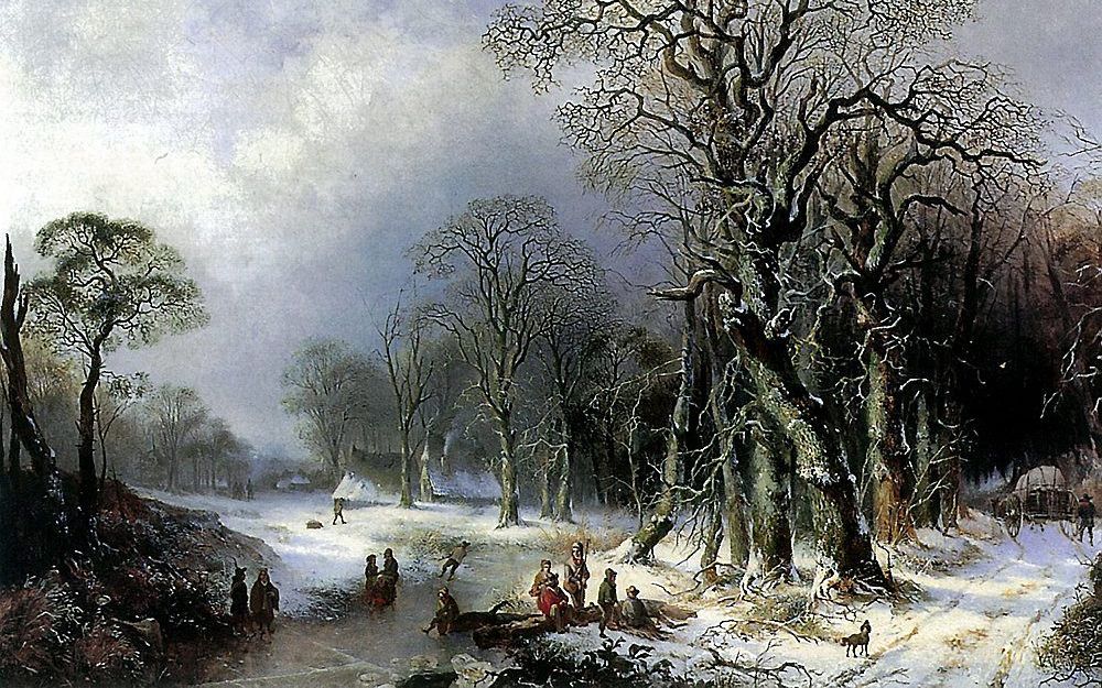 Dit winterlandschap laat zien hoe Hendriks zich heeft laten beïnvloeden door het werk van zijn tijdgenoot B. C. Koekkoek. Foto Museum Veluwezoom