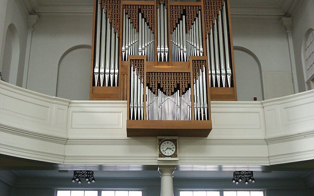 Het orgel van Ahrend en Brunzema in de doopsgezinde kerk in Haarlem. Foto Janco Schout