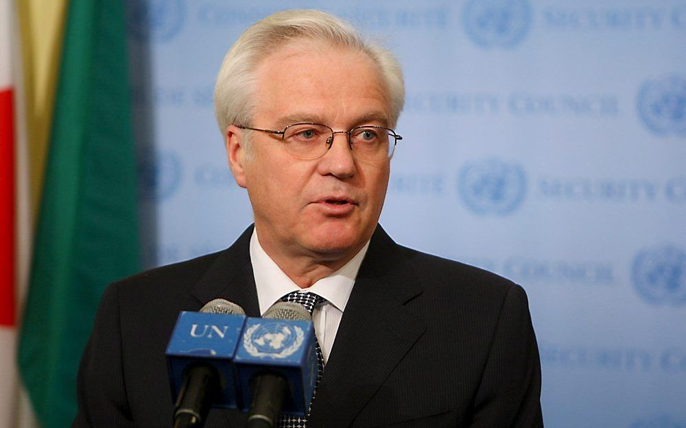 Vitaly Churkin, Russisch VN-ambassadeur.  Foto EPA