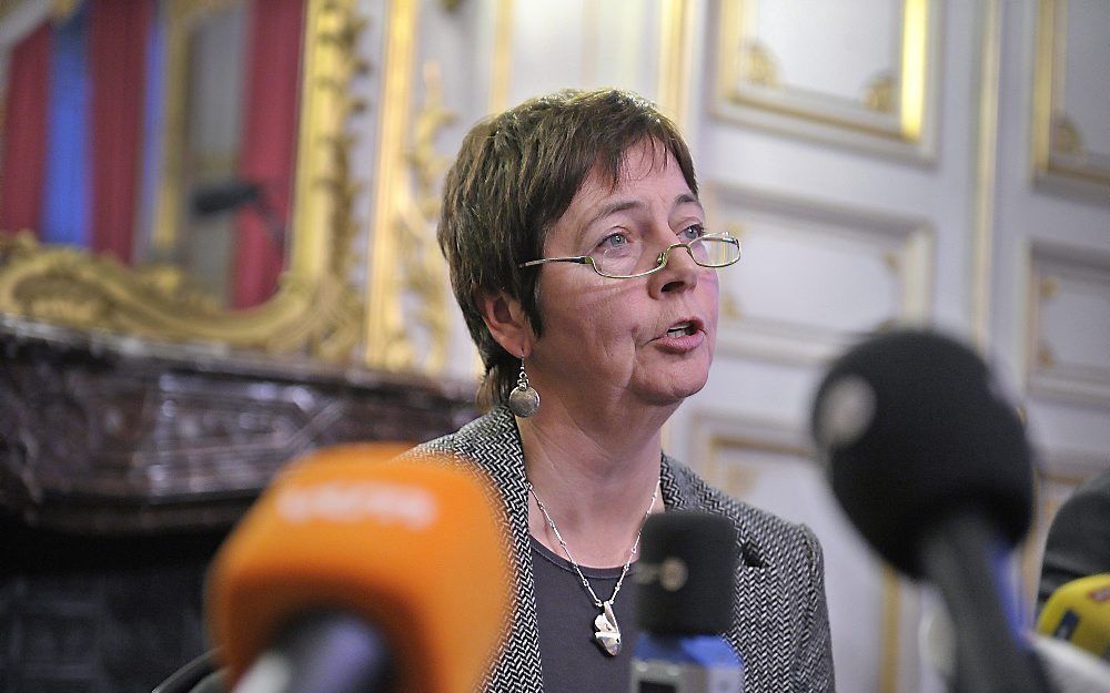 Aanklager Reynders tijdens de persconferentie.  Foto EPA