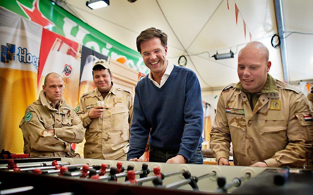 Premier Rutte in Kunduz. Foto ANP