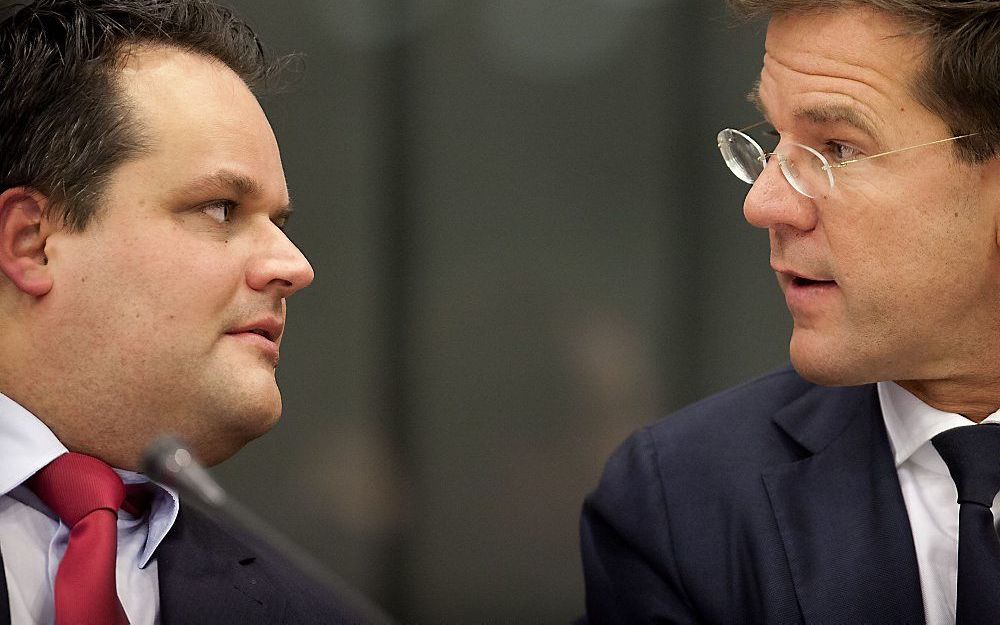 Minister De Jager en premier Rutte. Foto ANP