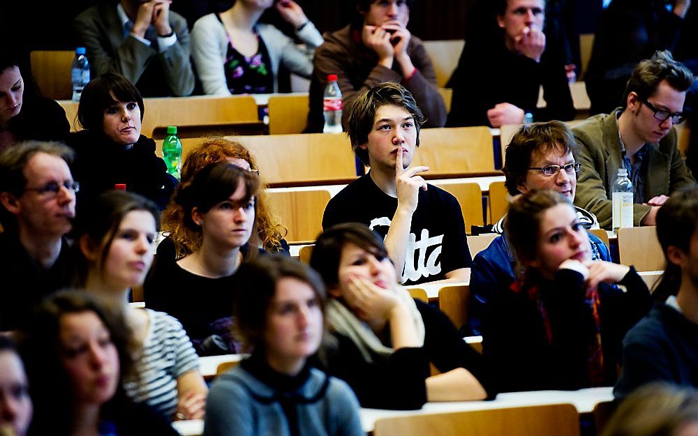 Studenten in collegezaal. Foto ANP