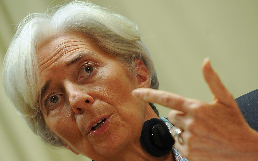 Christine Lagarde van het Internationaal Monetair Fonds (IMF). Foto EPA