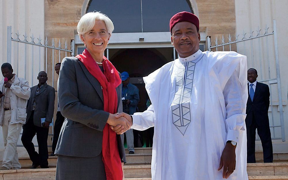 IMF-presidente Lagarde bezoekt het Afrikaanse Niger.  Foto EPA