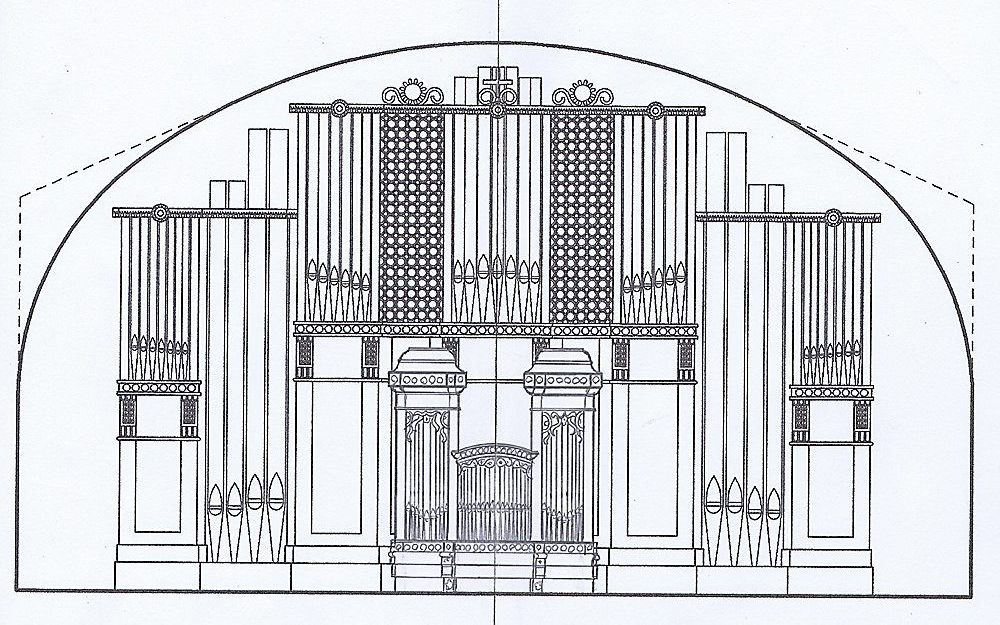 Het 38 stemmen tellende drieklaviers orgel voor de kerk van het franciscanenklooster in Vukovar. Beeld Slooff Orgelbouw b.v.