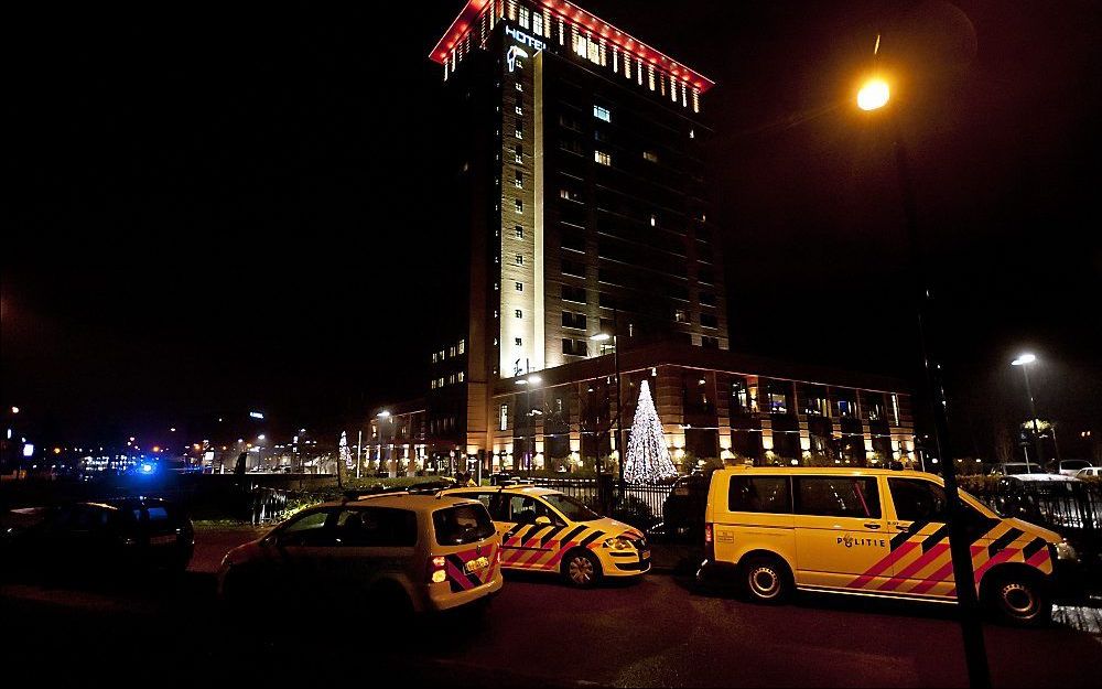 Politieafzetting bij hotel Van der Valk in Houten, waar bij een schietpartij twee mannen zijn gedood. Foto ANP