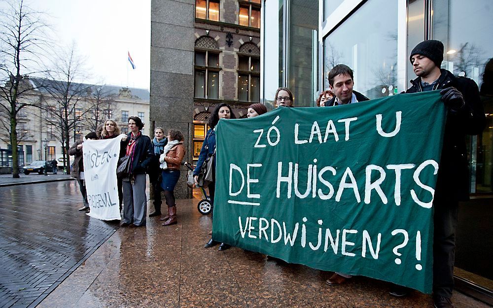 Protest tegen de bezuinigingen van minister Schippers. Foto ANP