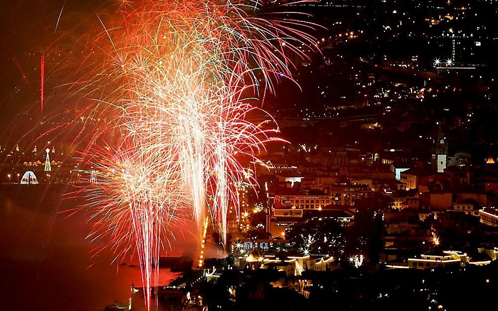 Nieuwjaar in  Funchal op het Portugese eiland Madeira. Foto EPA