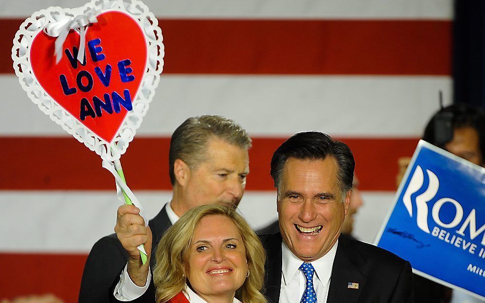 Mitt Romney en zijn vrouw Ann. Foto EPA