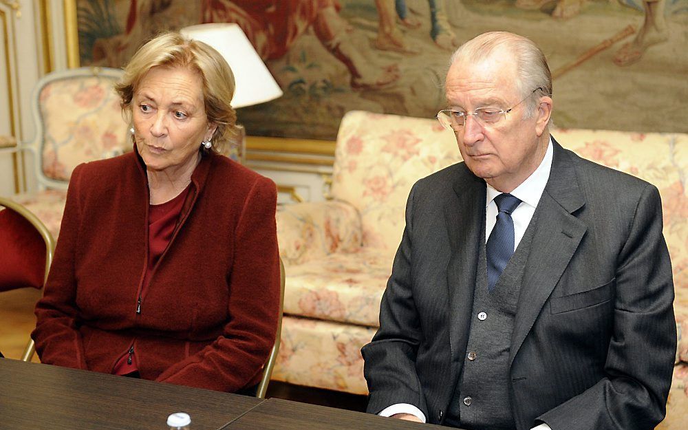 Koning Albert en koningin Paola van België.  Foto EPA