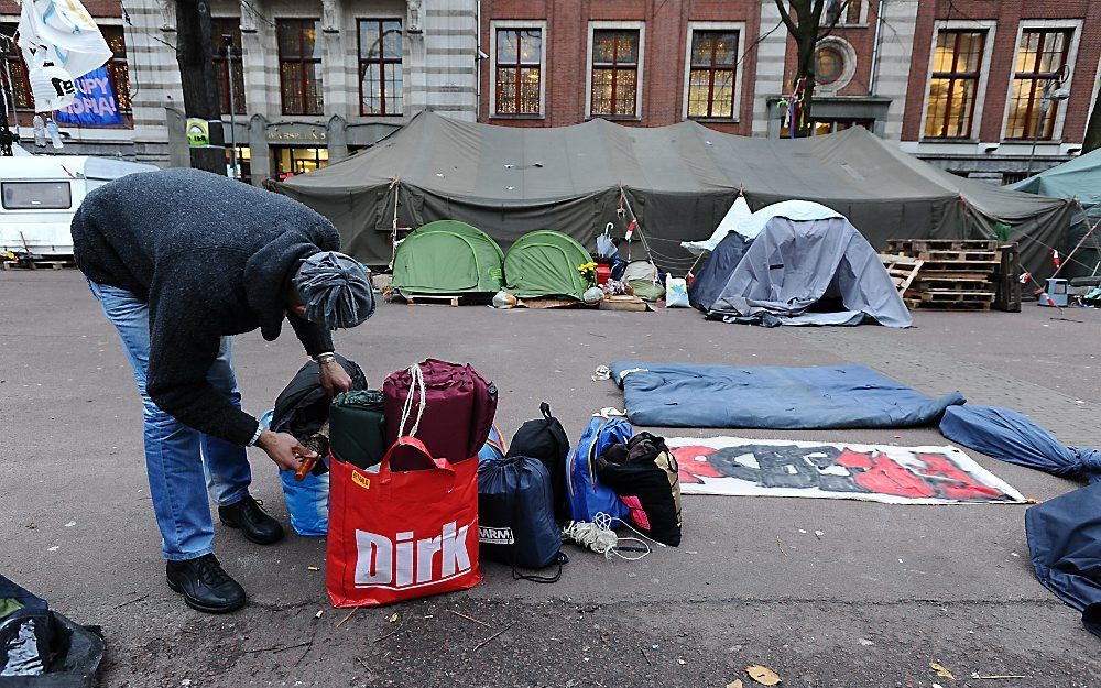 Occupy Beursplein.  Foto ANP