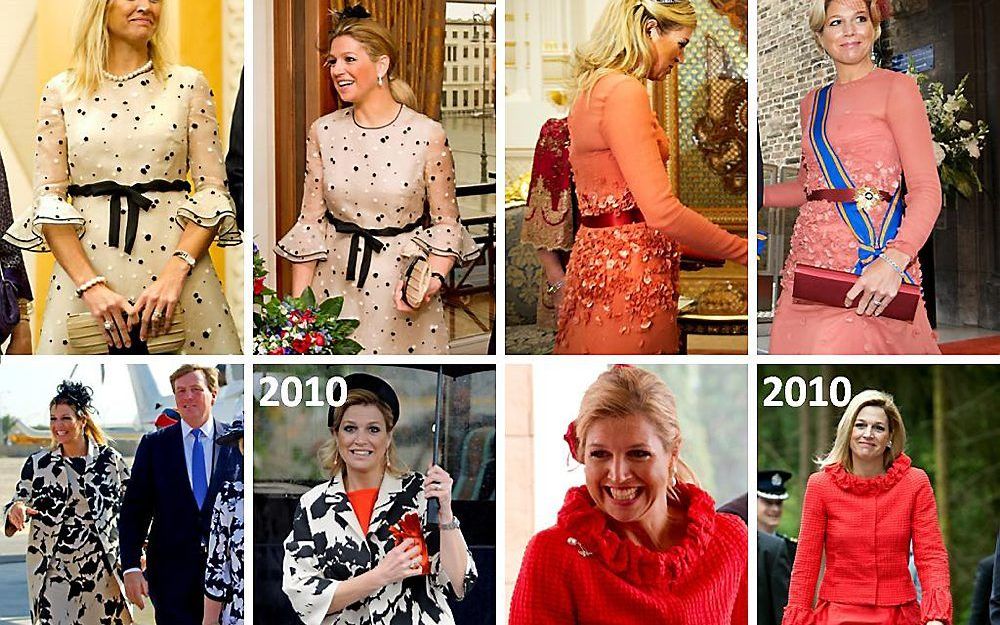 Prinses Máxima schafte voor het staatsbezoek aan de Verenigde Arabische Emiraten en Oman geen nieuwe garderobe aan. Foto's ANP