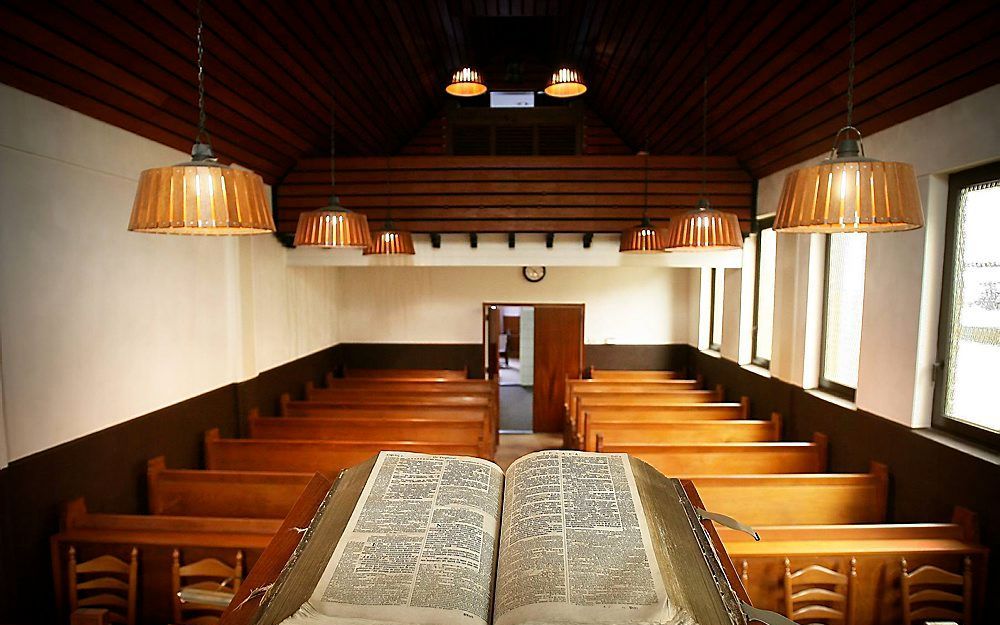 In het kerkgebouw van de christelijke gereformeerde gemeente, De Open Deur aan het Achterom in Delft, worden vanaf 1 maart interkerkelijke diensten gehouden. Foto RD, Henk Visscher