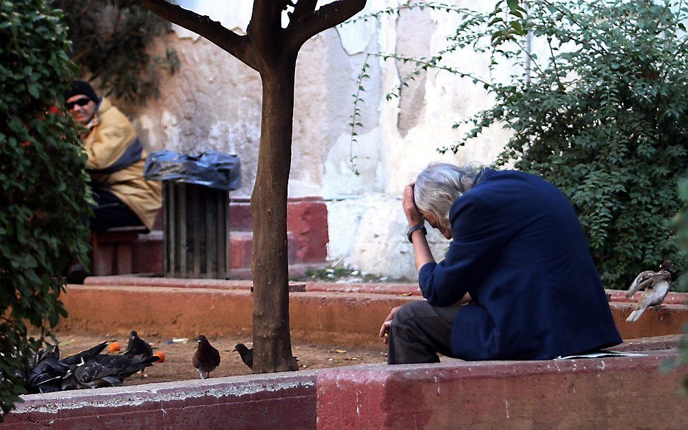 Dakloze in Athene. Foto EPA