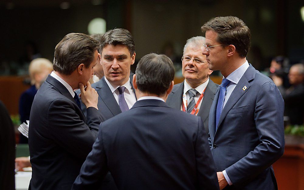 Regeringsleiders in Brussel bijeen.  Foto EPA