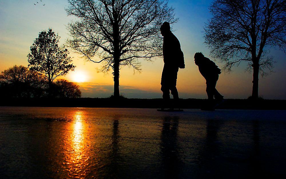 Mooie winterzon. Oerhollandse plaatjes. Foto ANP