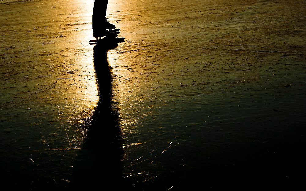 Het Groningse Noordlaren kan al schaatsen op natuurijs. Foto ANP