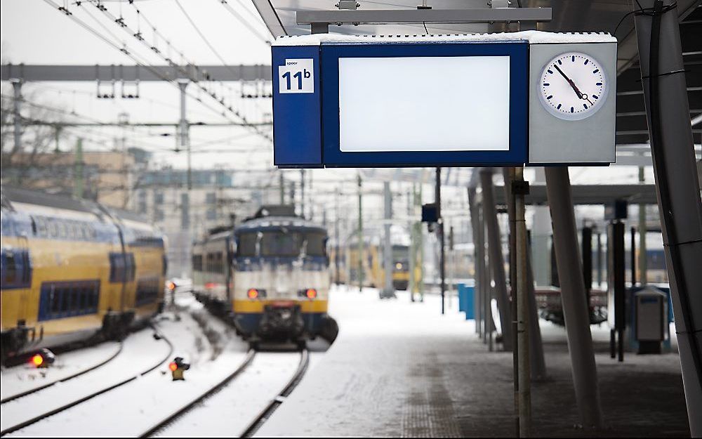 Winterweer op het spoor. Foto ANP