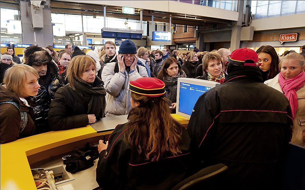 Gestrande reizigers op Utrecht CS. Foto ANP