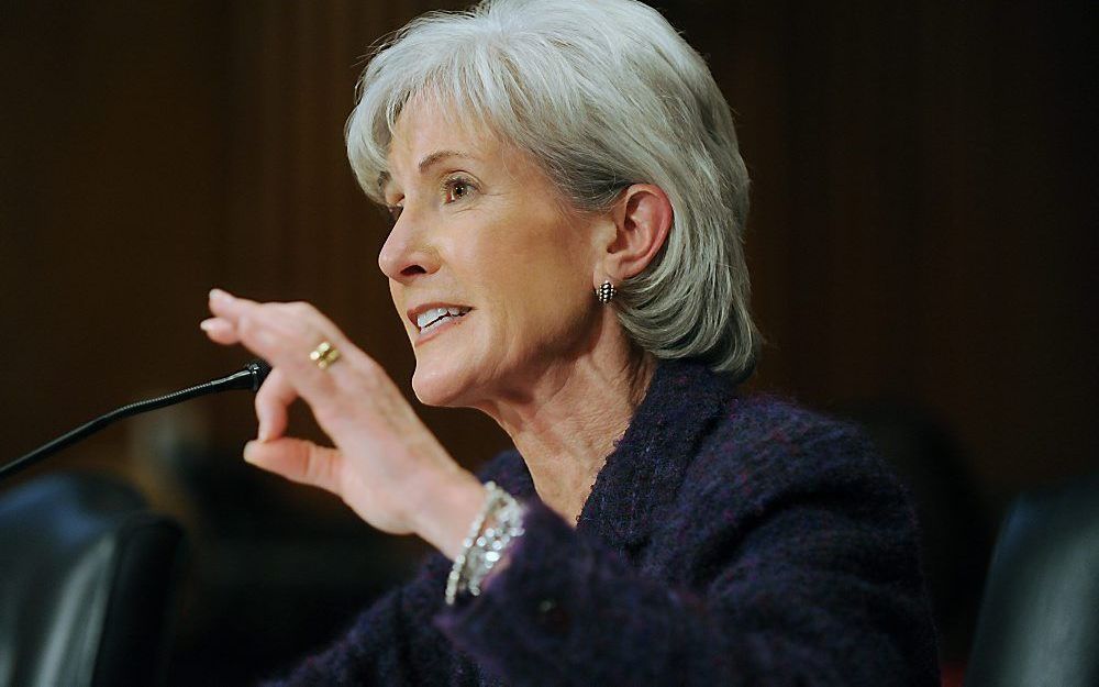 Amerikaans minister van Volksgezondheid Sebelius.  Foto EPA