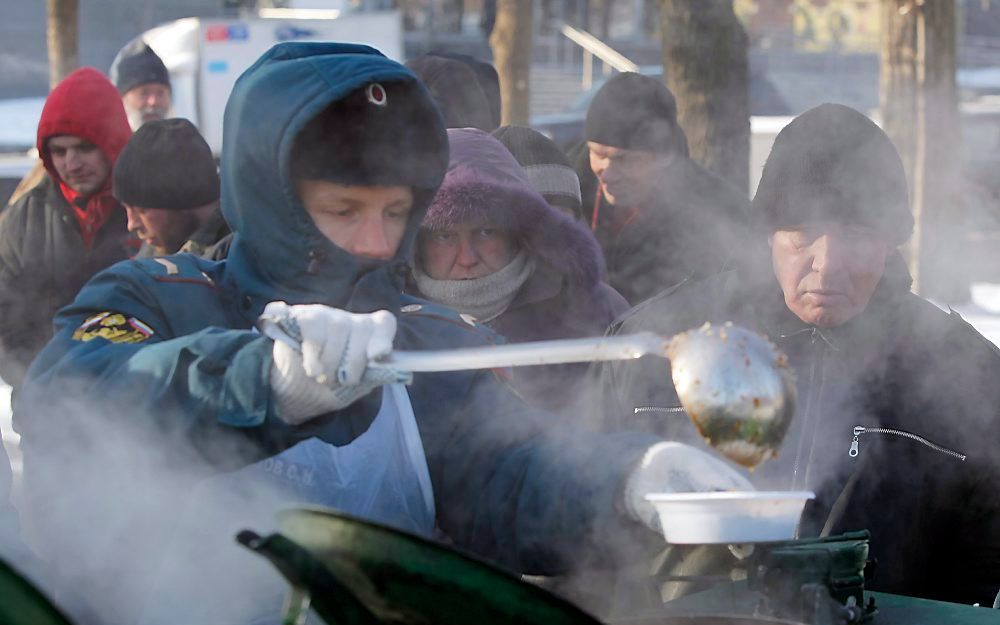 Daklozen in Rusland.  Foto EPA