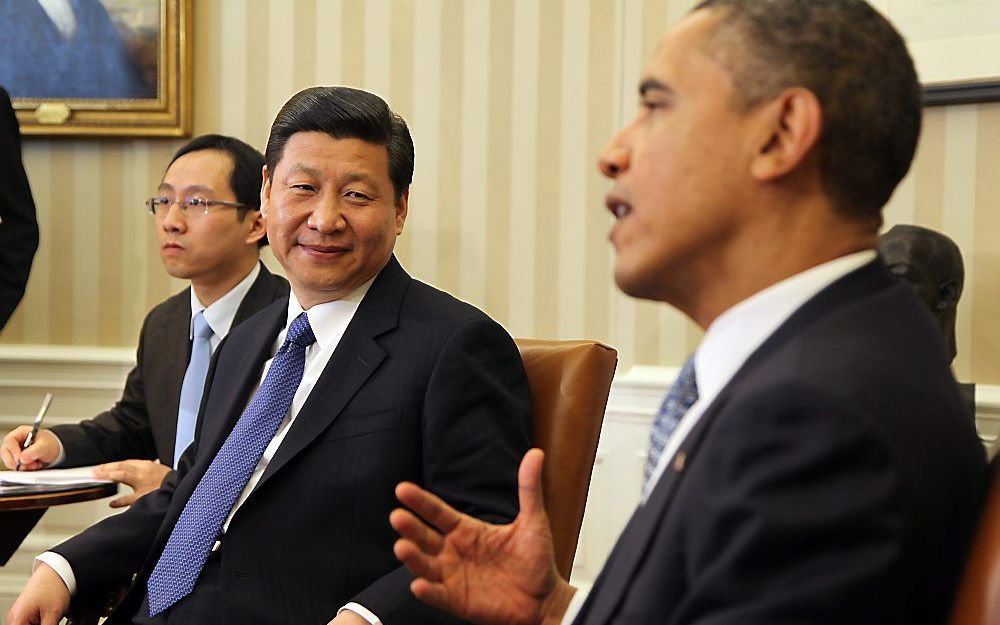 Ontmoeting Obama enXi Jinping.   Foto EPA