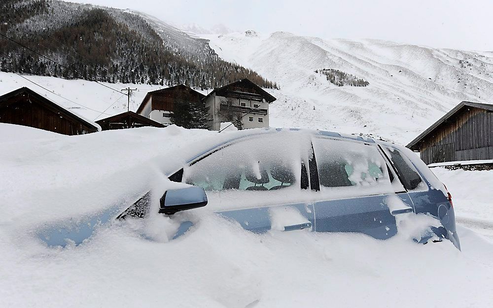 Sneeuw in Oostenrijk, januari 2012. Foto EPA