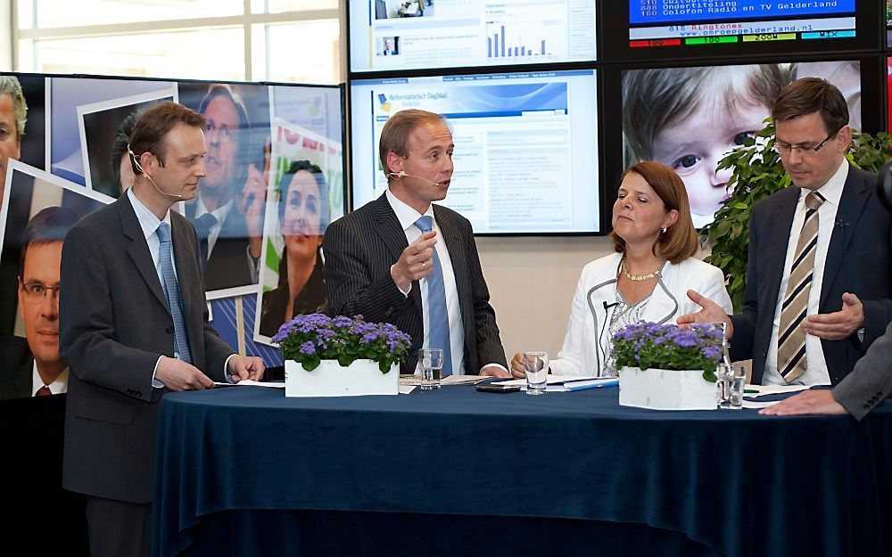 Van der Staaij tijdens een debat van de Reformatorische Omroep en het Reformatorisch Dagblad. Foto RD