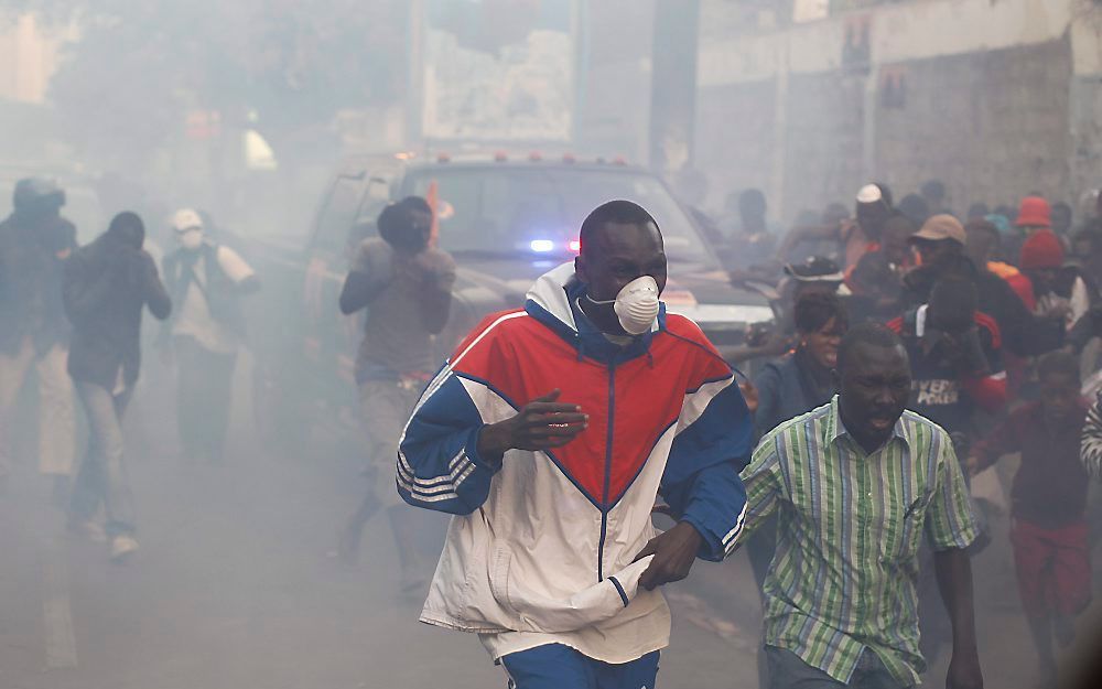 Anti-regeringsdemonstratie in Senegal.  Foto EPA