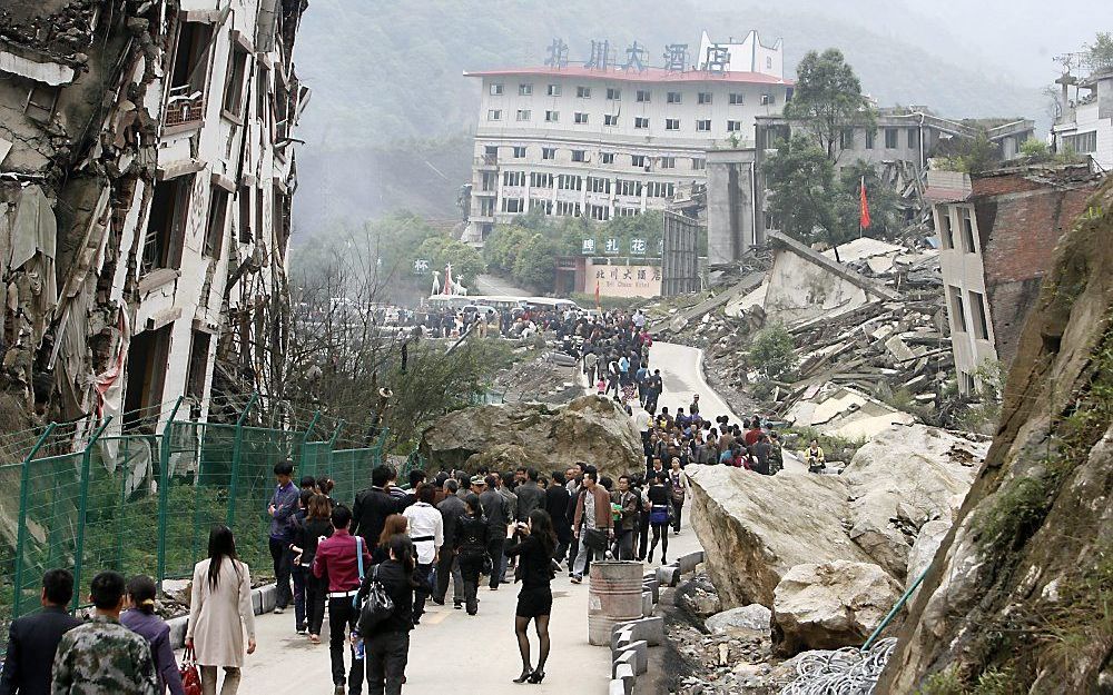 Sichuan na de aardbeving in 2008.  Foto EPA