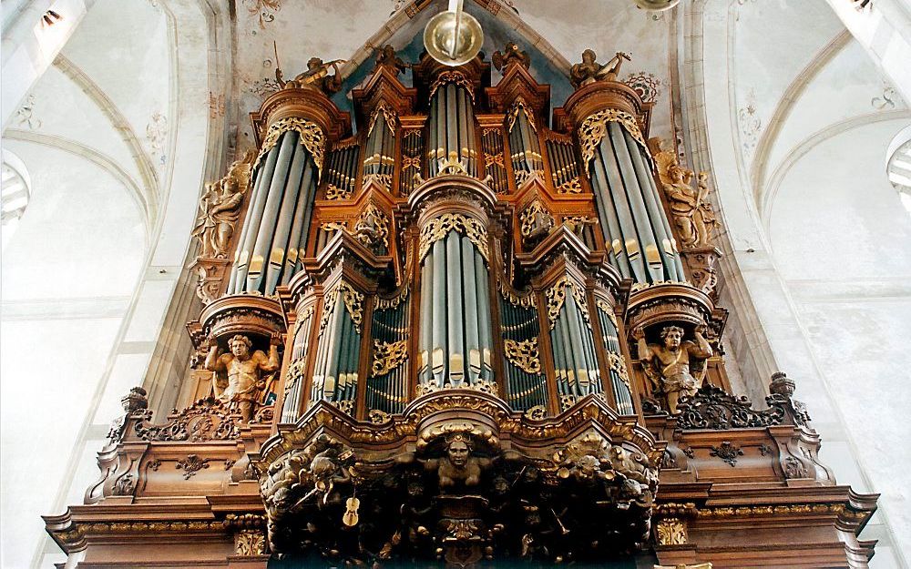 Het Schnitgerorgel in de Grote of Sint-Michaëlskerk in Zwolle. Foto Sjaak Verboom