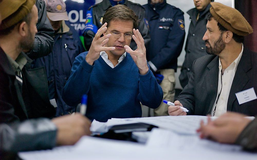 Rutte in Kunduz. Foto ANP