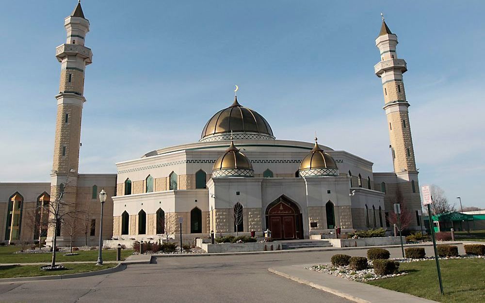 Een moskee in Dearborn, Michigan. Het aantal moskeeën in Amerika is in tien jaar tijd bijna verdubbeld. Foto EPA