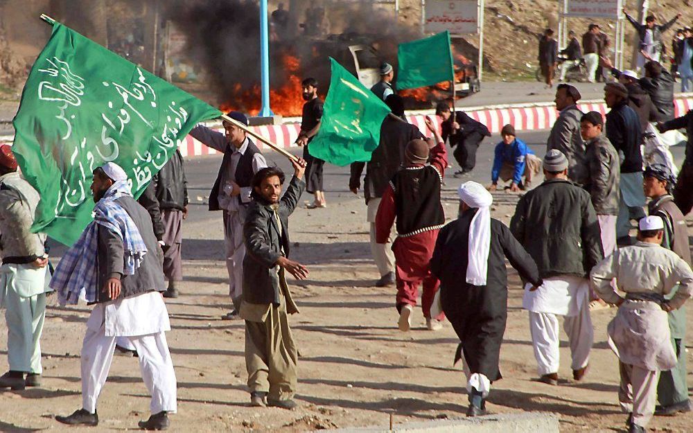 Protest tegen koranverbranding in Afghanistan. Foto EPA