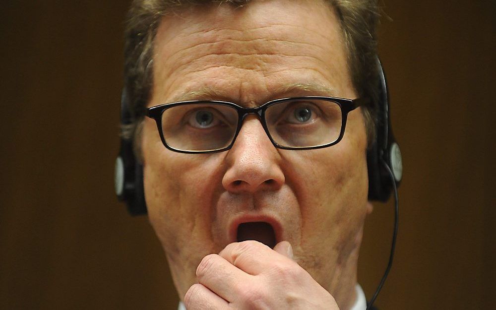 Duitse minister van Buitenlandse Zaken Westerwelle.  Foto EPA