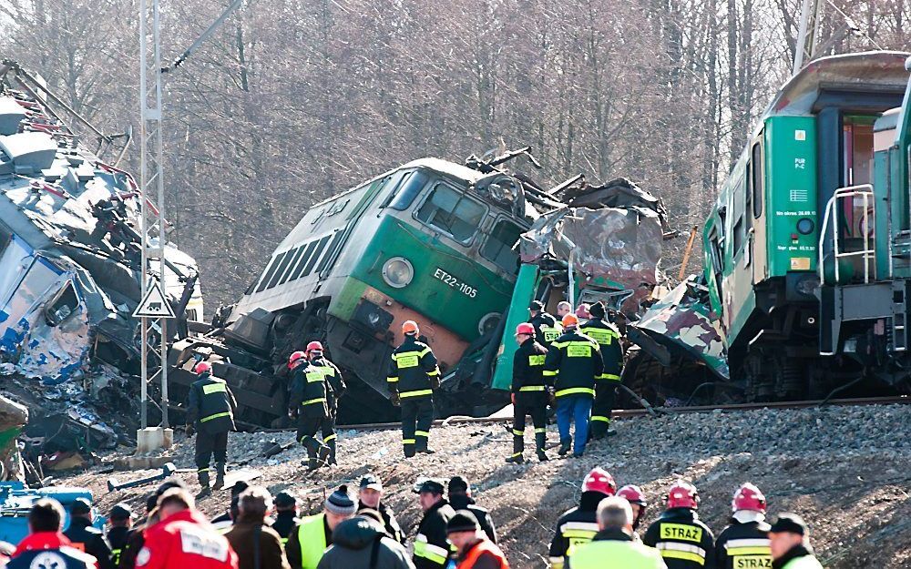 Treinramp in Szczekociny. Foto EPA