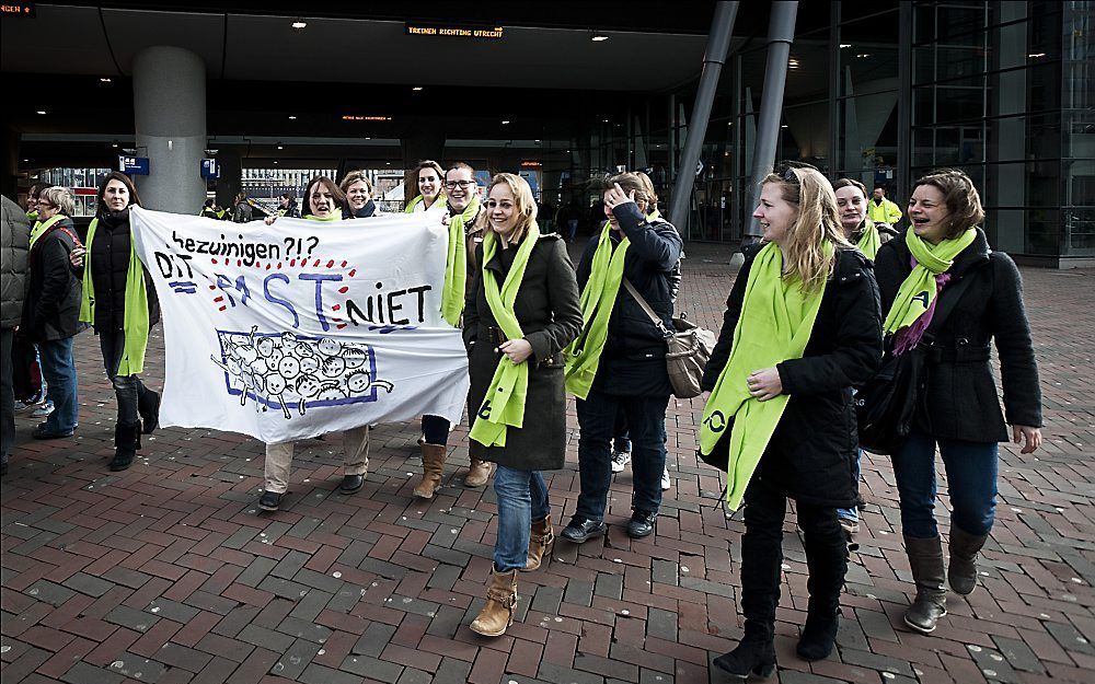 Lerarendemonstratie in de Amsterdamse ArenA. Foto ANP