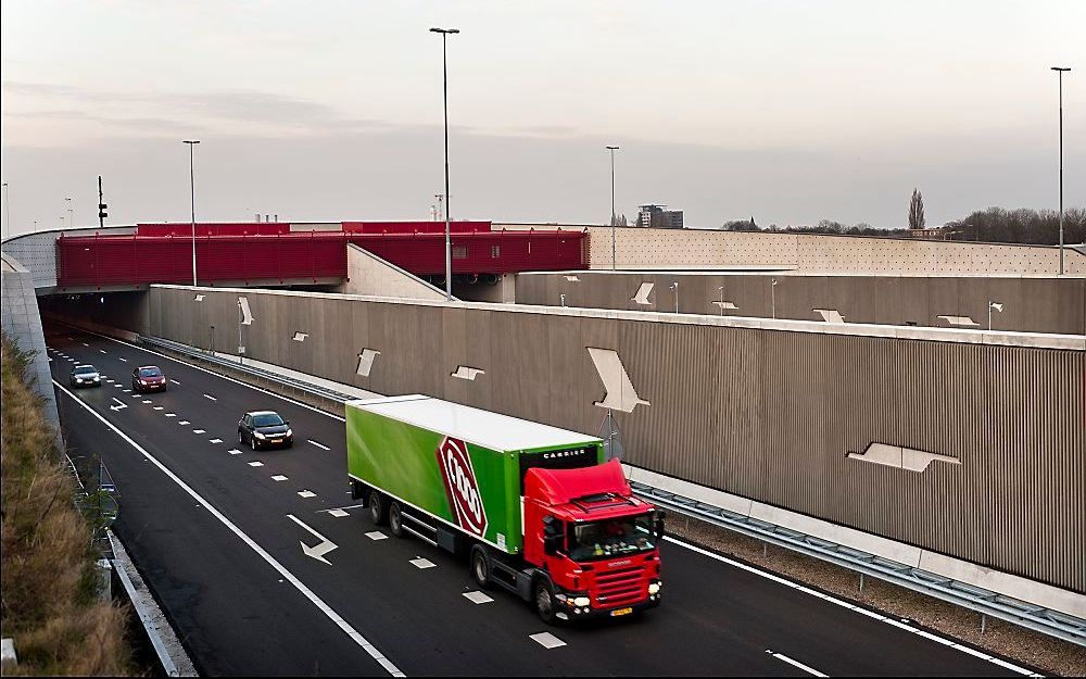 Verkeerstunnel A2 bij Utrecht.   Foto ANP